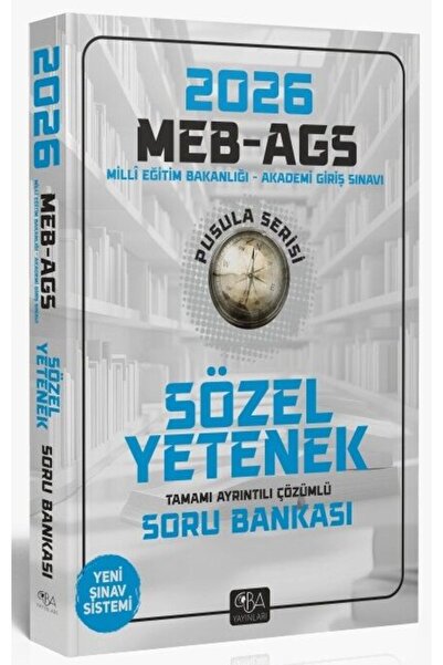 CBA Akademi CBA Yayınları 2026 MEB-AGS Sözel Yetenek Soru Bankası Çözümlü Pus...