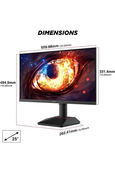 Koorui G2511E 24.5 İnç Monitör, 320Hz E-Spor Monitörü, IPS FHD 1080p
