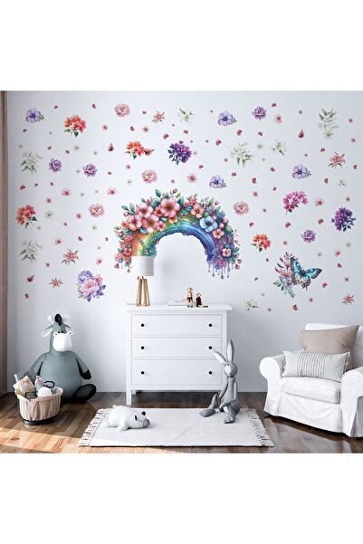 Ettycat Design Rainbow Watercolor Wall Sticker Set - Matte, Removable, Kids R...