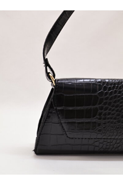 ICONE BAG Crocodile Faux Leather Shoulder Bag