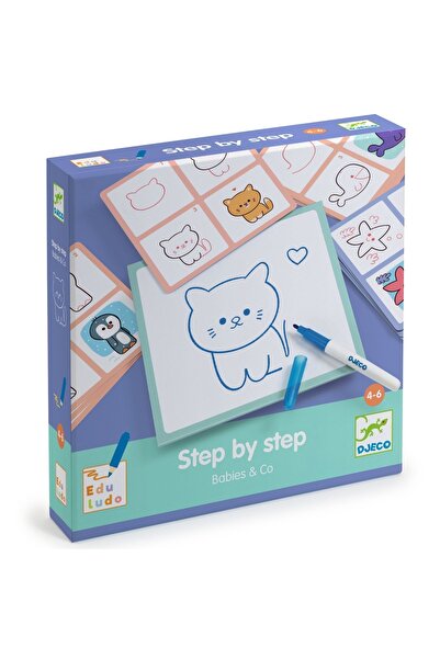 djeco Joc Eduludo Deseneaza pas cu pas Babies & Co, Djeco, varianta neutrala