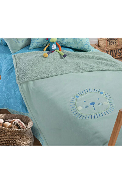 Nef Nef Homeware Pătură pentru copii Jungle Combo 130x180 Verde fumuriu