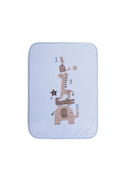 Nef Nef Homeware Baby Cotbed Blanket Favorite Toys 100x140 Light Blue