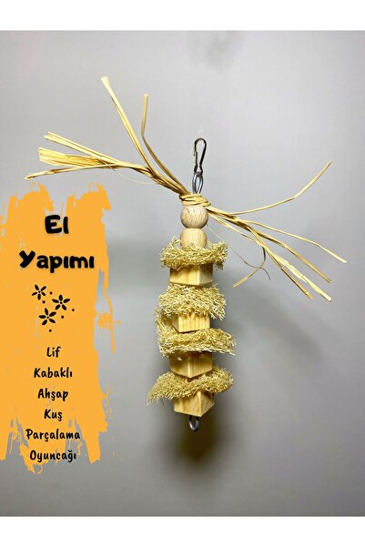 Ciko Kafes Lif Kabaklı Ahşap Kuş Parçalama Oyuncağı