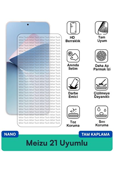 Milat Tech طبقة حماية للشاشة من Meizu 21 Nano مقاومة للخدوش والصدمات