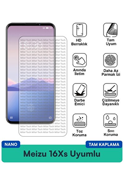 Milat Tech طبقة حماية شاشة Meizu 16Xs Nano مقاومة للخدوش والصدمات