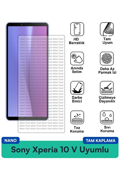 Milat Tech طبقة حماية للشاشة من سوني إكسبيريا 10 V نانو مقاومة للخدوش والصدمات