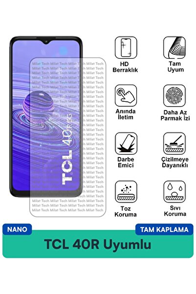 Milat Tech طبقة حماية للشاشة من TCL 40R نانو مقاومة للخدوش والصدمات