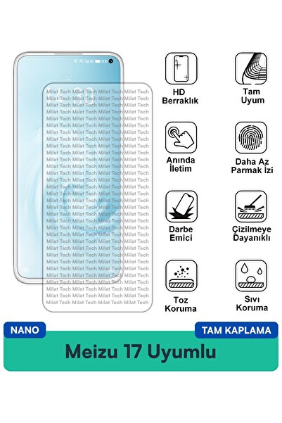 Milat Tech طبقة حماية للشاشة من Meizu 17 Nano مقاومة للخدوش والصدمات