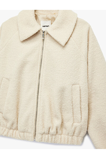 Koton X Sima Tarkan - Bomber Jacket Crop Long Sleeve with Pockets and Zipper