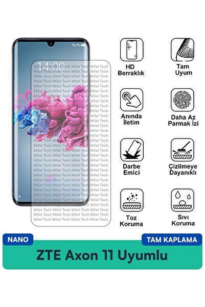 Milat Tech طبقة حماية للشاشة من ZTE Axon 11 Nano، شفافية فائقة ومقاومة للخدش ...