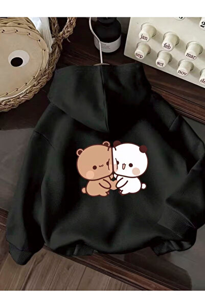 ALİ.COM Γυναικεία/Unisex Φούτερ με κουκούλα Happy Cat