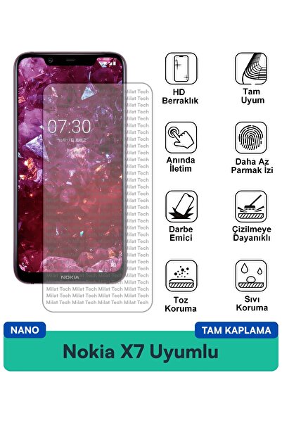 Milat Tech طبقة حماية للشاشة من نوكيا X7 نانو مقاومة للخدوش والصدمات