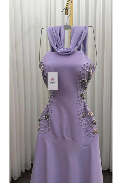 Bailsan Lavender taffeta maxi dress