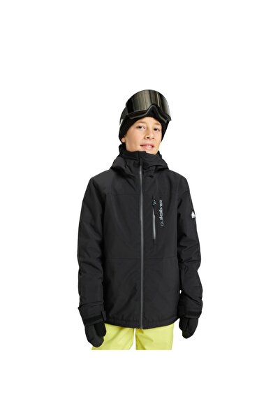 Quiksilver Side Hit Solid Youth Jk Boys' Black Snowboard Jacket Boys