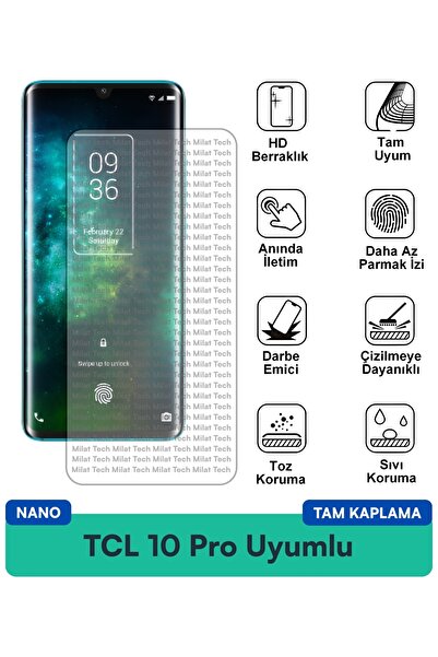 Milat Tech طبقة حماية للشاشة من TCL 10 Pro Nano مضادة للخدش ومضادة للصدمات ول...