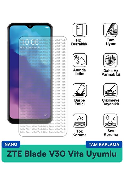 Milat Tech ZTE Blade V30 Vita Nano Ekran Koruma Filmi Hassas Dokunma Yüksek Ş...