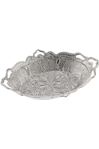 GENERİC 1 Tamriyah date-serving dish, modern elegant design, stainless steel silver
