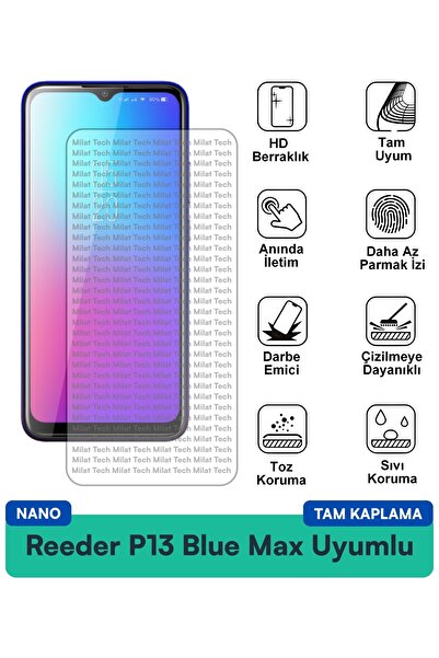 Milat Tech فيلم حماية الشاشة Reeder P13 Blue Max Nano مقاوم للخدوش والصدمات