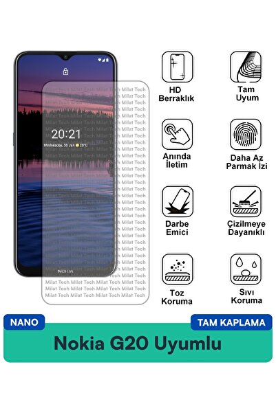 Milat Tech طبقة حماية للشاشة من نوكيا G20 نانو مقاومة للخدوش والصدمات