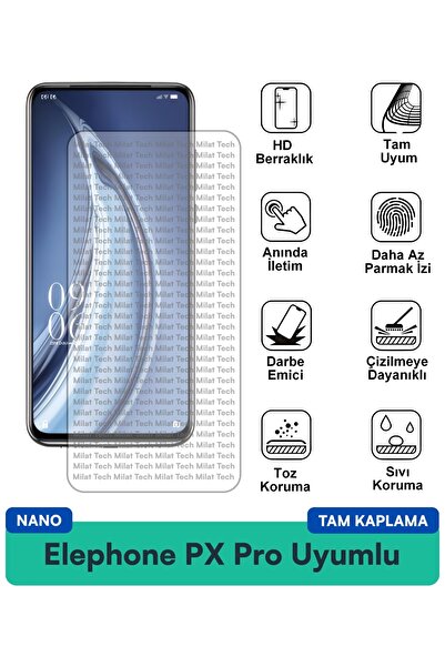 Milat Tech طبقة حماية للشاشة من Elephone PX Pro Nano هيكل رفيع ومرن مقاوم للص...