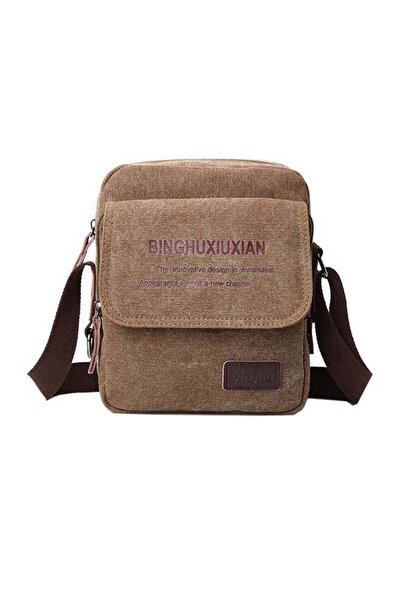 XIUWOO Brown slanted shoulder strap crossbody bag