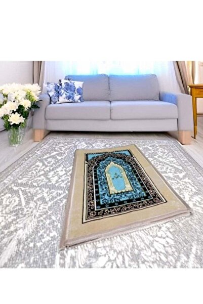 XIUWOO Patterned soft prayer rug with luxurious velvet face, comfortable, unisex