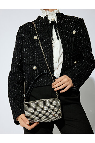 Koton cu pietre aplicate Geantă de umăr cu mâner cu curea