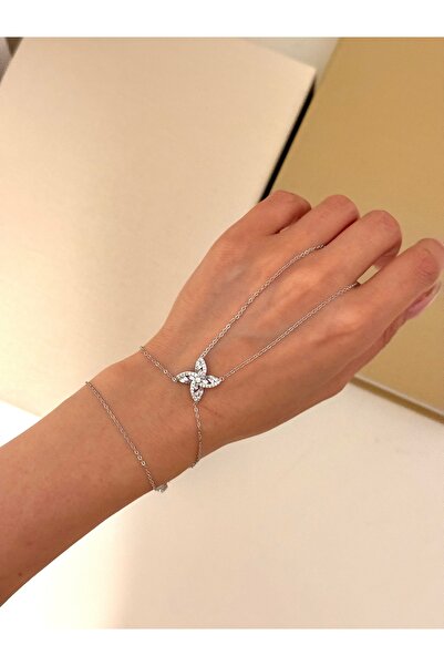 YOUES JEWELRY سوار شاهميران فضي للنساء من الفولاذ