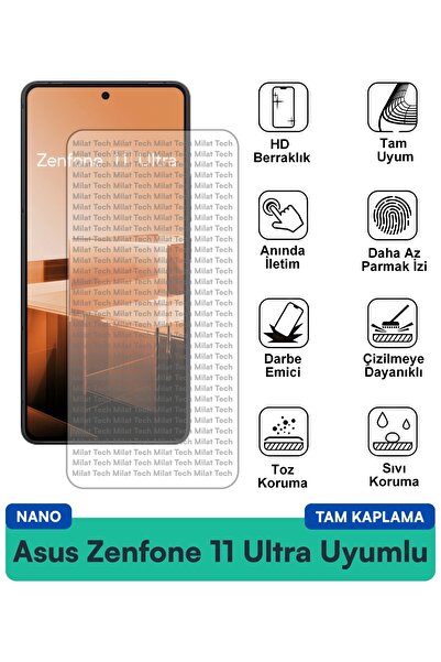 Milat Tech Asus Zenfone 11 Ultra Nano Screen Protection Film Resistant to Scr...