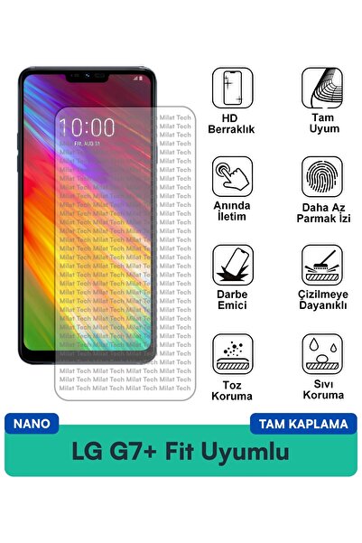 Milat Tech طبقة حماية شاشة LG G7+ Fit Nano هي هيكل رفيع ومرن ومقاوم للصدمات و...