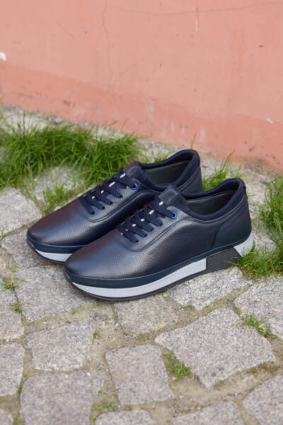 Vantaggio Marven Синій 100% натуральна шкіра Чоловічі повсякденні черевики