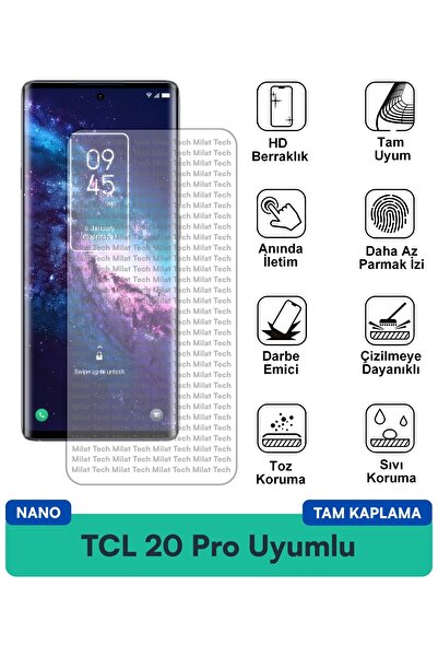 Milat Tech طبقة حماية للشاشة من TCL 20 Pro Nano حساسة للمس بالكامل ومضادة للخدش