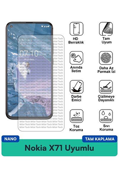 Milat Tech واقي شاشة نانو لهاتف نوكيا X71 مقاوم للخدوش والصدمات