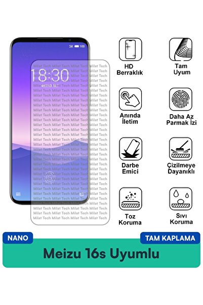 Milat Tech طبقة حماية للشاشة من Meizu 16s Nano مقاومة للخدوش والصدمات
