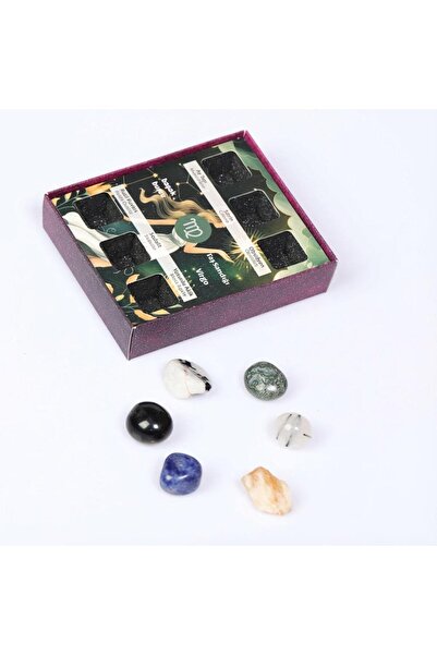 Taş Sandığı Başak Burcu Doğal Taş Seti – Karton Kutulu