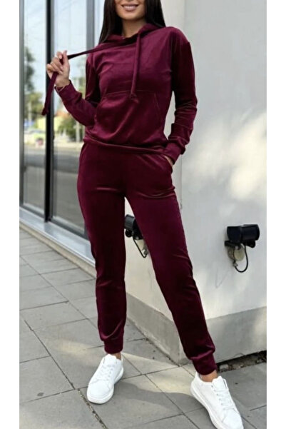 ElectraStore Bordeaux Velvet Tracksuit