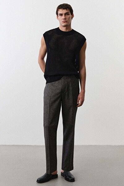 H&M Regular Fit Tailored linen-blend trousers