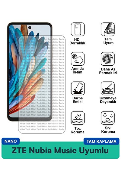 Milat Tech طبقة حماية للشاشة من ZTE Nubia Music Nano مقاومة للخدوش والصدمات