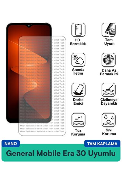 Milat Tech طبقة حماية للشاشة من جنرال موبايل إيرا 30 نانو مقاومة للخدوش والصدمات