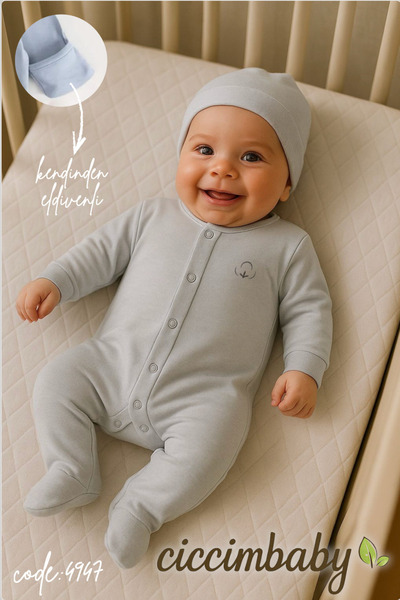 ciccimbaby Unisex Premature Baby Set Hat and Romper 100% Cotton