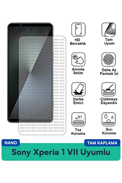 Milat Tech طبقة حماية للشاشة من سوني إكسبيريا 1 VII نانو مقاومة للخدوش والصدمات