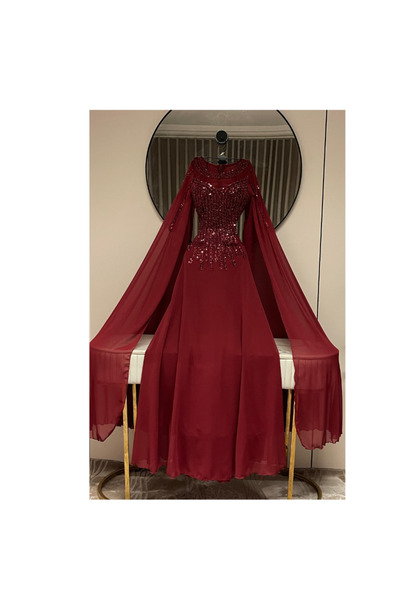 My first response Chiffon and beaded evening dress