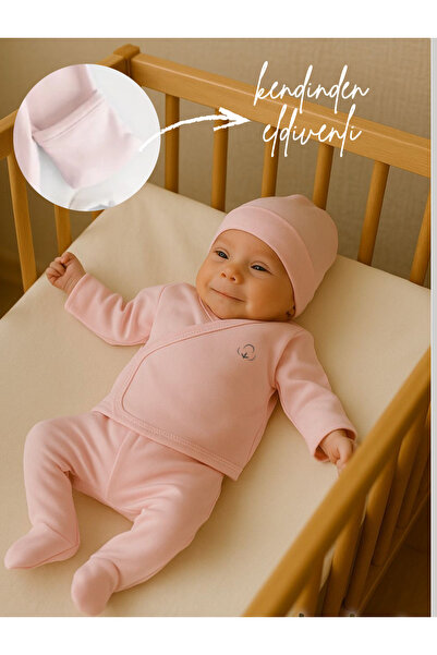ciccimbaby Baby Premature 4 Piece Set Jumpsuit and Hat 100% Cotton