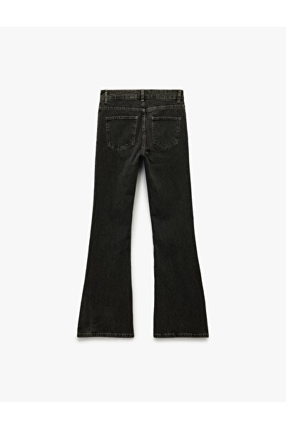 Koton X Sibil Çetinkaya - Slim Fit Pocket Detailed Flared Jean Trousers - Flare Jeans