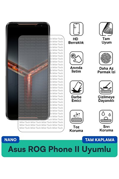 Milat Tech طبقة حماية للشاشة من Asus ROG Phone II Nano مقاومة للخدوش والصدمات