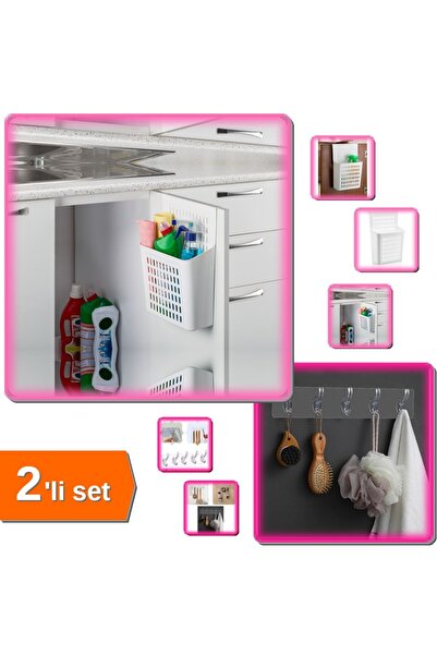 HerEveOyuncak Dolap Kapağına Asılabilen Deterjan Organizeri + Kendinden Yapış...