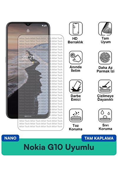 Milat Tech طبقة حماية للشاشة من نوكيا G10 نانو مقاومة للخدوش والصدمات
