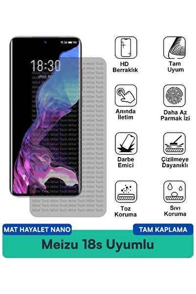Milat Tech طبقة حماية للشاشة من Meizu 18s Matte Ghost Nano مقاومة للخدوش والص...