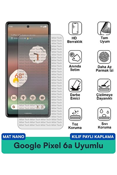 Milat Tech غطاء حماية نانو متوافق مع جوجل بيكسل 6a مع طبقة حماية للشاشة صديقة...